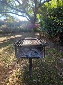 Charcoal grill. On the smaller size if your considering grilling for a large party.