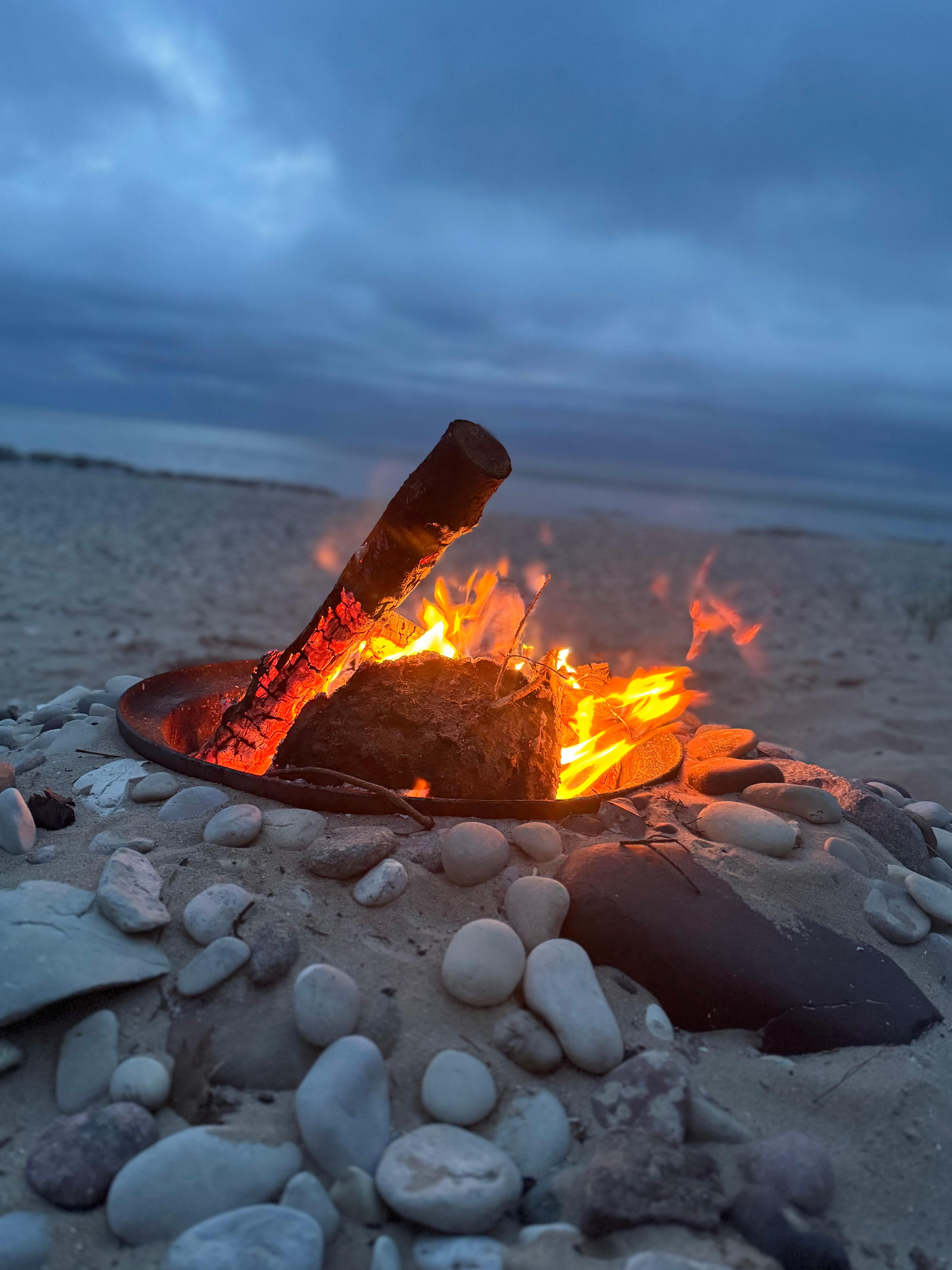 Peaceful evening vibes. Everything from paper to firewood provided.
