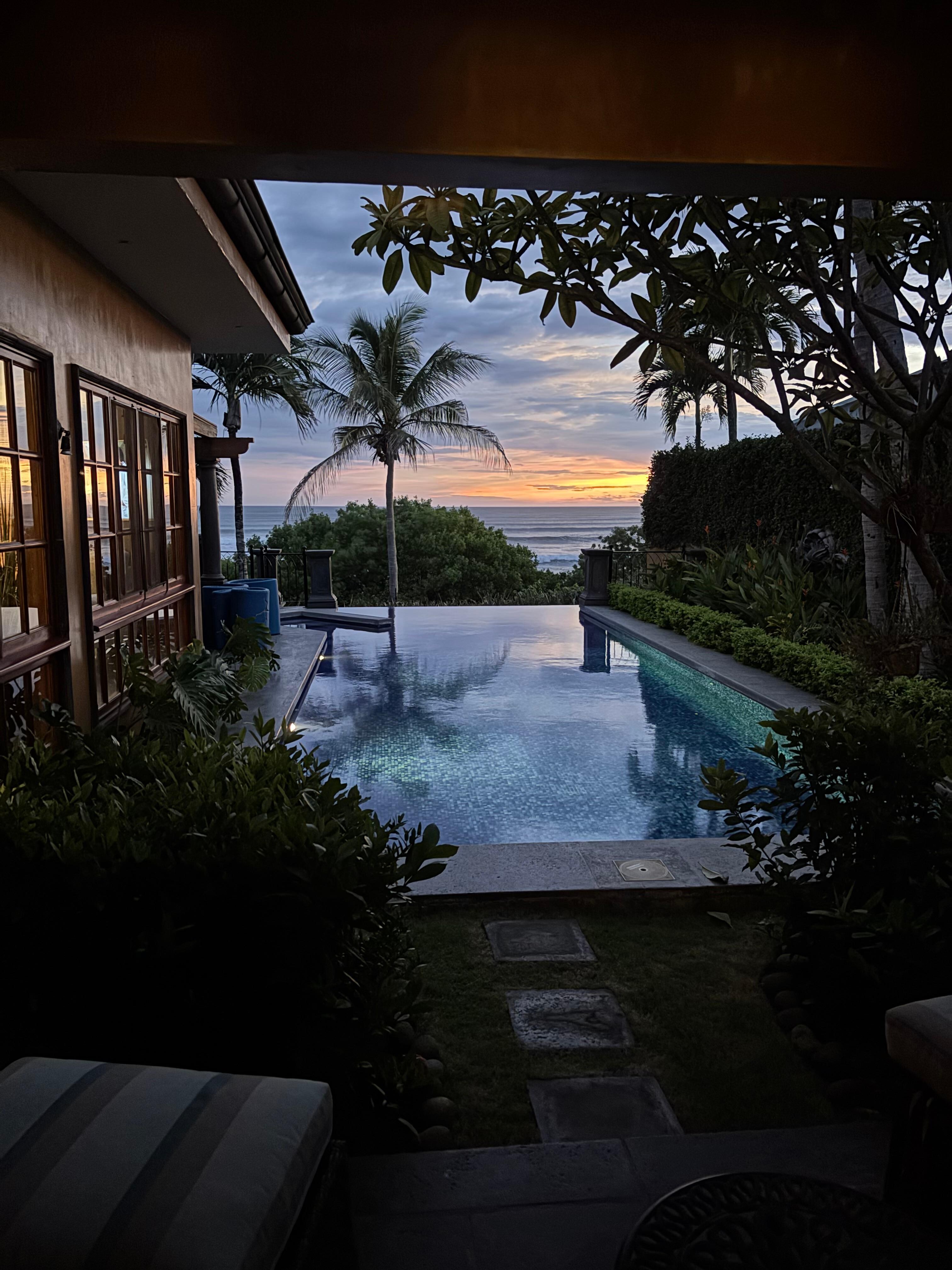 View from master over the pool to the ocean