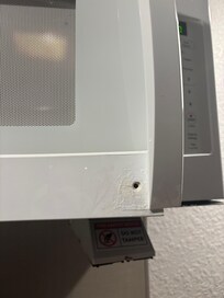 Broke and super glued microwave handle