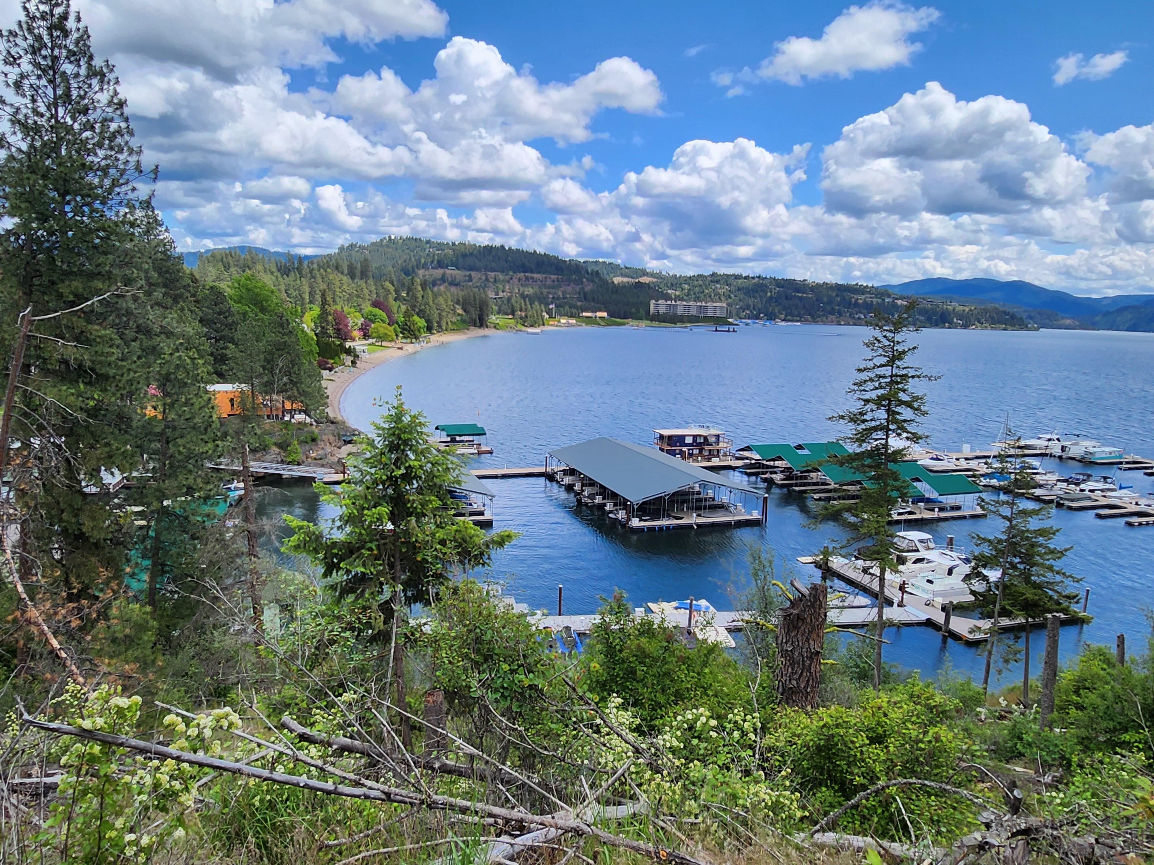 A view of Coeurd'Alene lake from Tubbs Hill. A great 2 mile walk around the hill. Easy acess from the house.