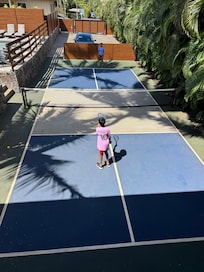 The pickle ball court was hit!