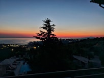 Sunset from bedroom balcony.