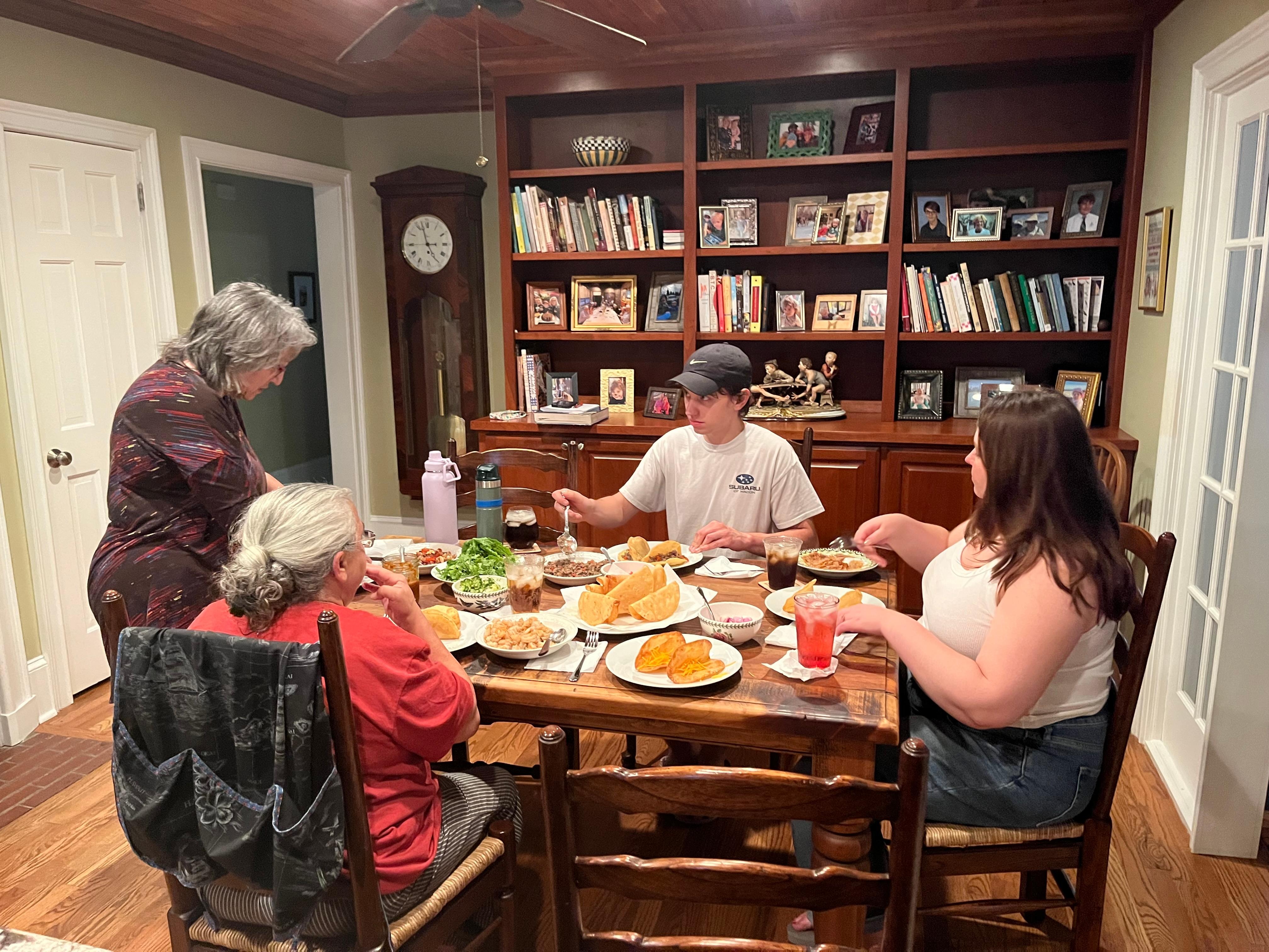 Taco Tuesday even on vacation - family dining area.