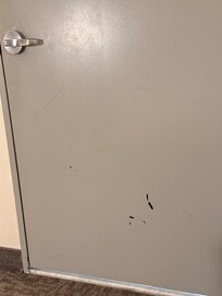 Door to the bathroom