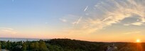 Sunset view from the roof deck