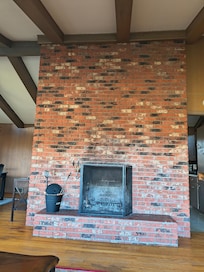 Wood fireplace