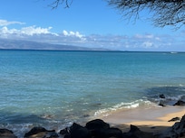 The beach across the road from Kahana Falls