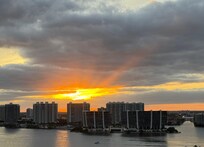 Sunset view from main balcony
