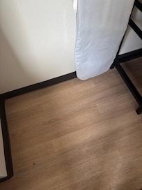 Not swept well upon arrival bug on floor, looks like a bee?