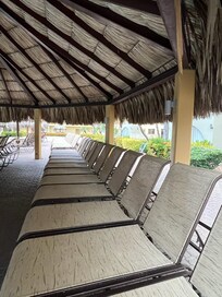 Seating at the family pool