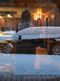 Even the snow god showed up on a relatively snowless winter!