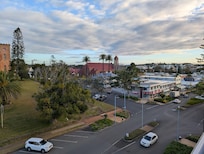 View from the west side of the building looking over Port Macquarie.