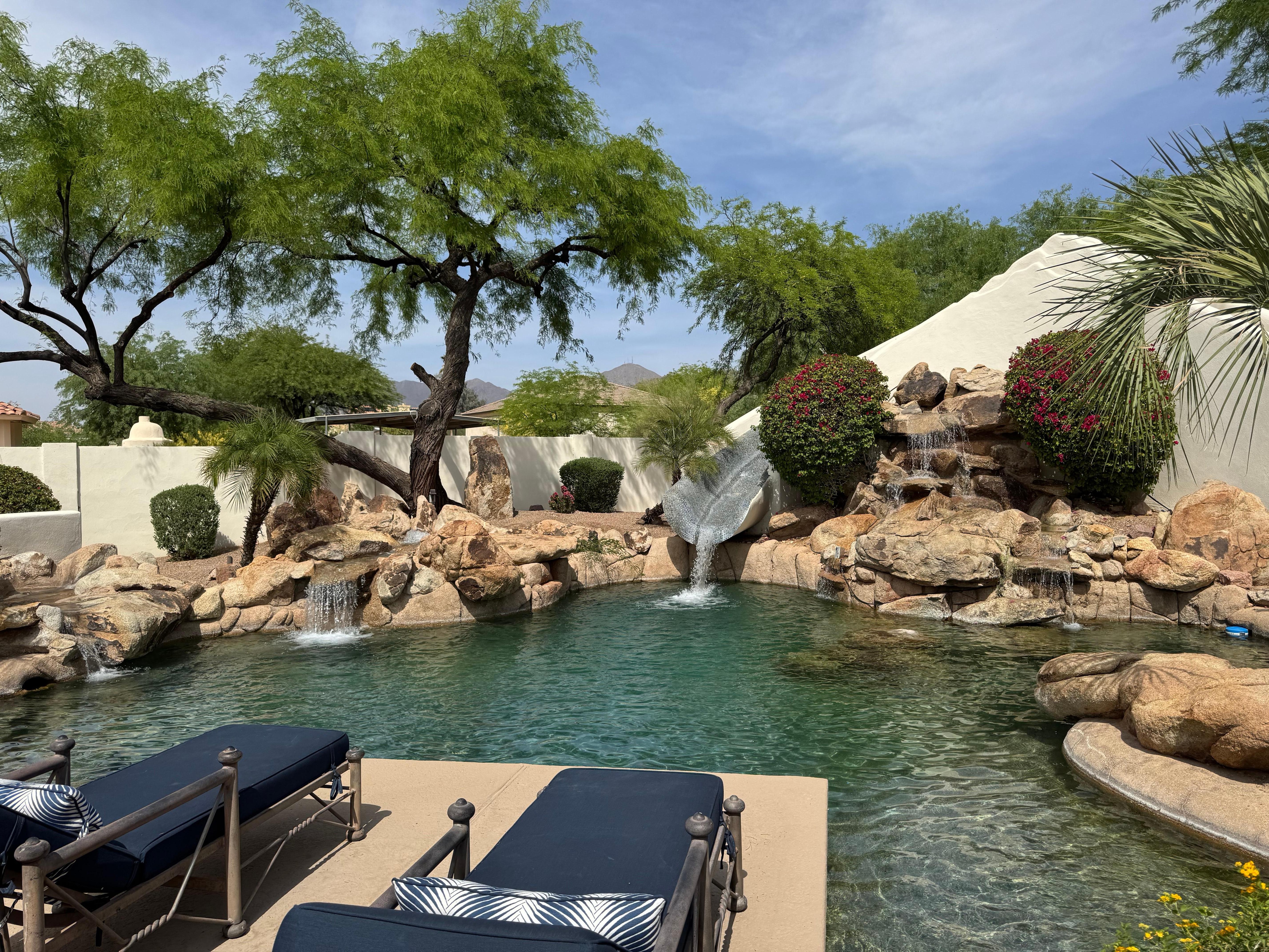 Pool with fun water slide