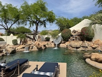 Pool with fun water slide