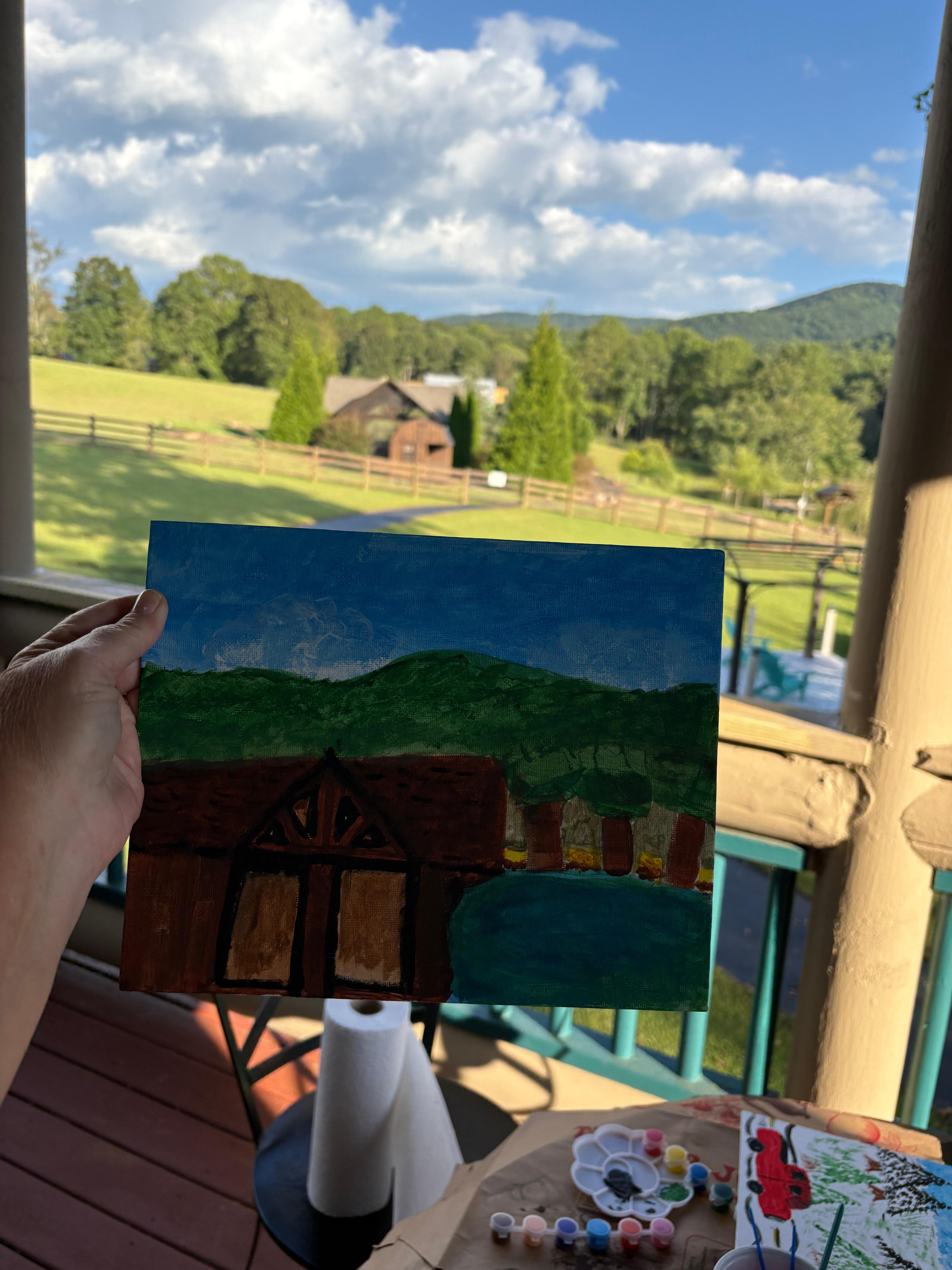 We had a painting night, weather was perfect. 