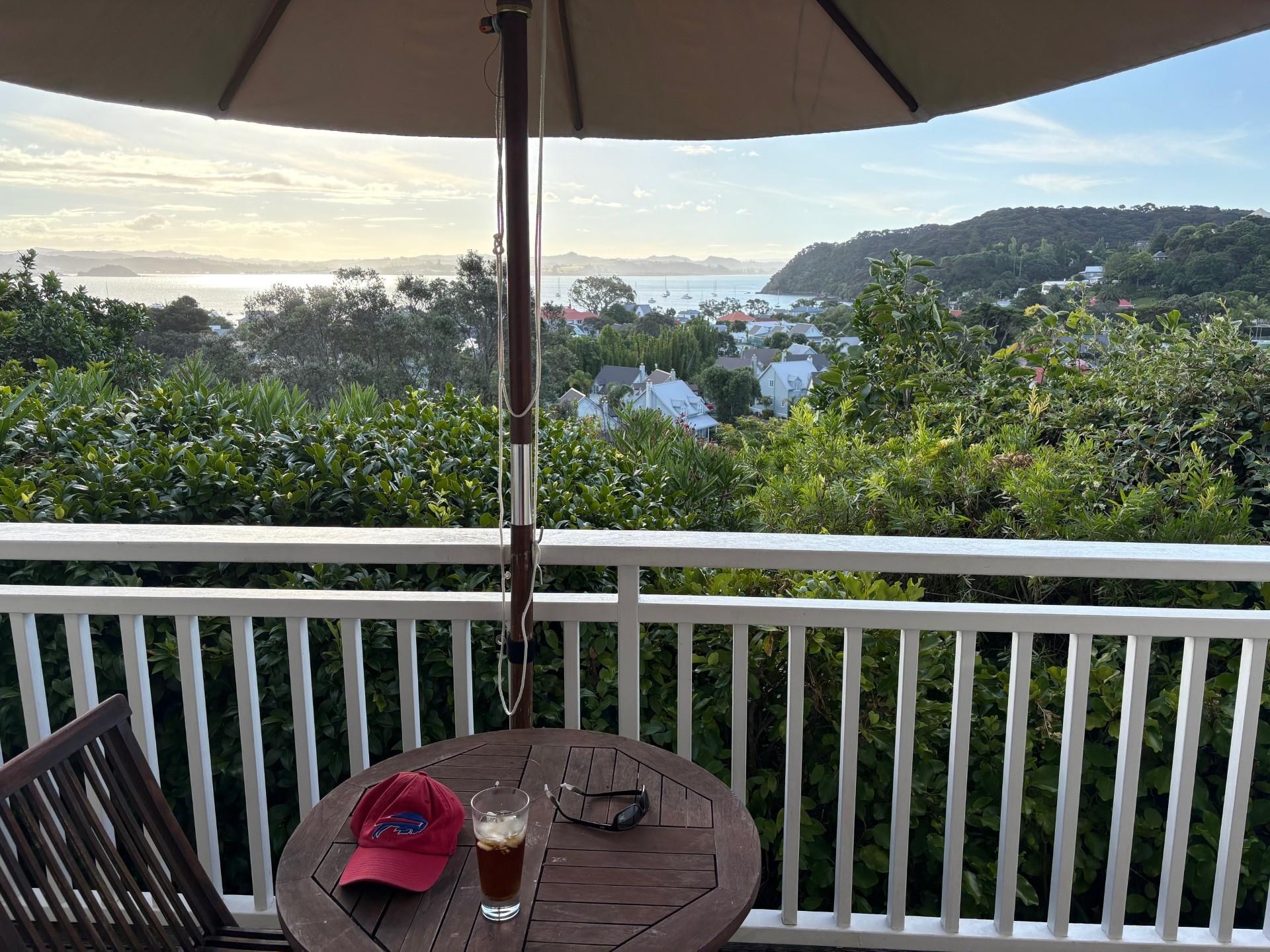 Balcony view over the town.  