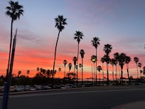 Your looking at a beautiful sunrise at the front of Santa Maria Airport