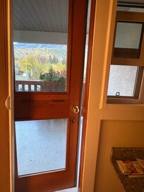 Antique door to the balcony