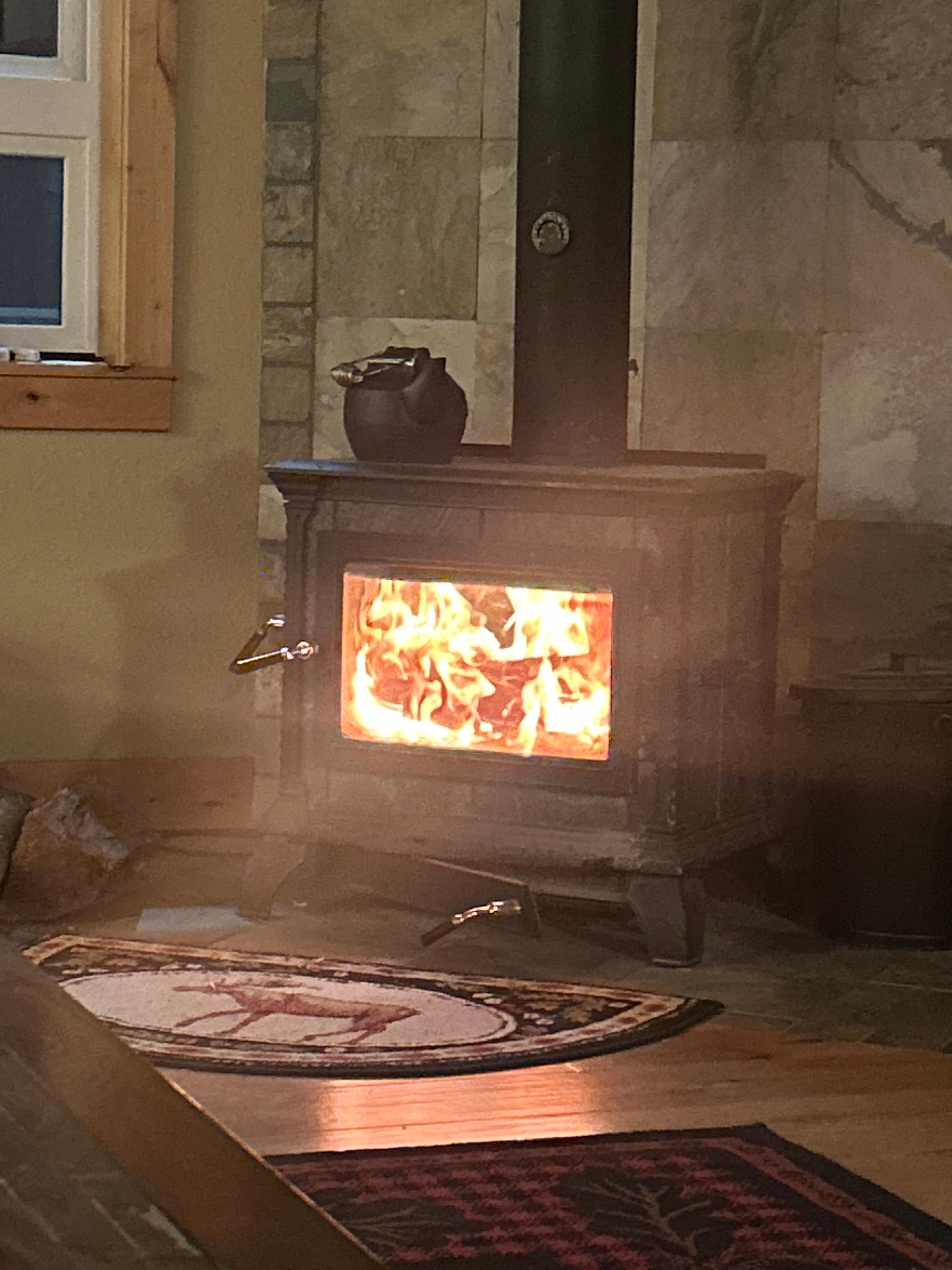 Beautiful fire place in living room.