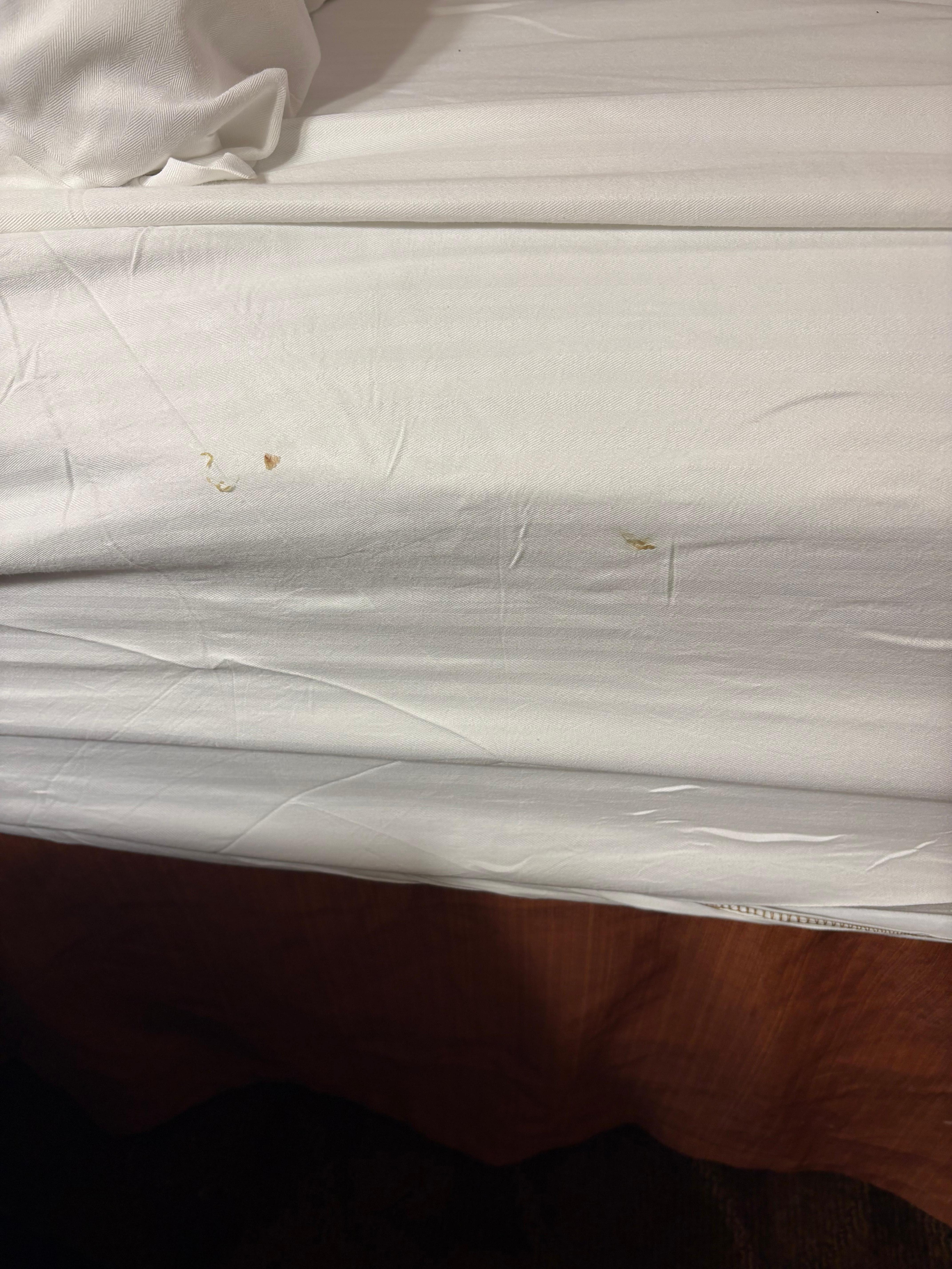 Someone picked there nose and left it on the sheets. They had no sheets clean sheets so me and my children had to change rooms and’s strip sheets out of another room at 3 am after driving 5 hours there