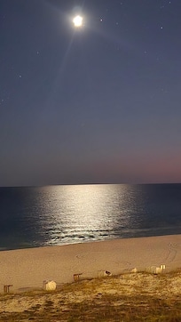 Beautiful night views of beach