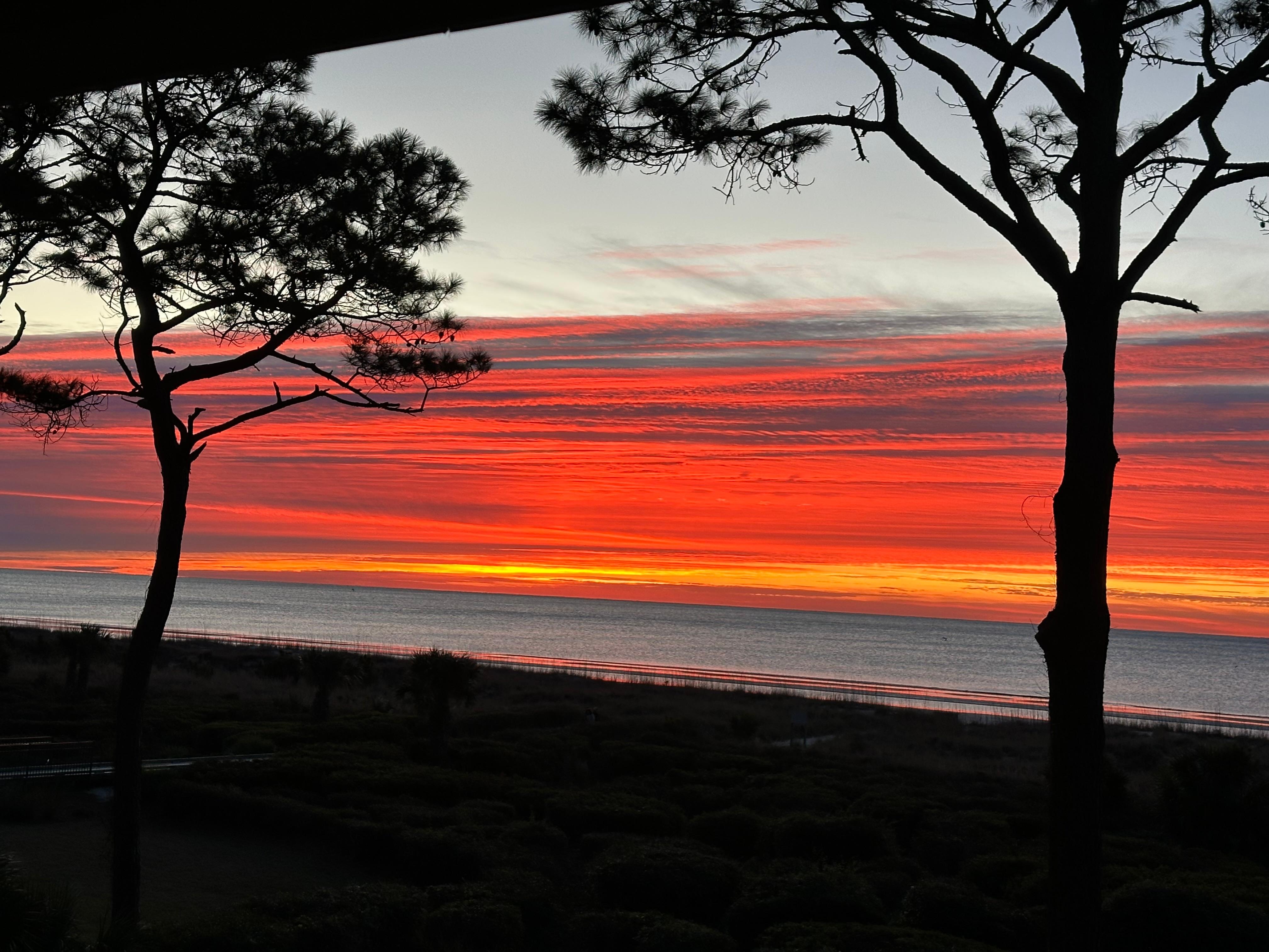 Sunrise from the balcony. 