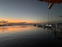 End of the pier at sunrise.