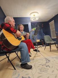 Lots of extra folding chairs for guests