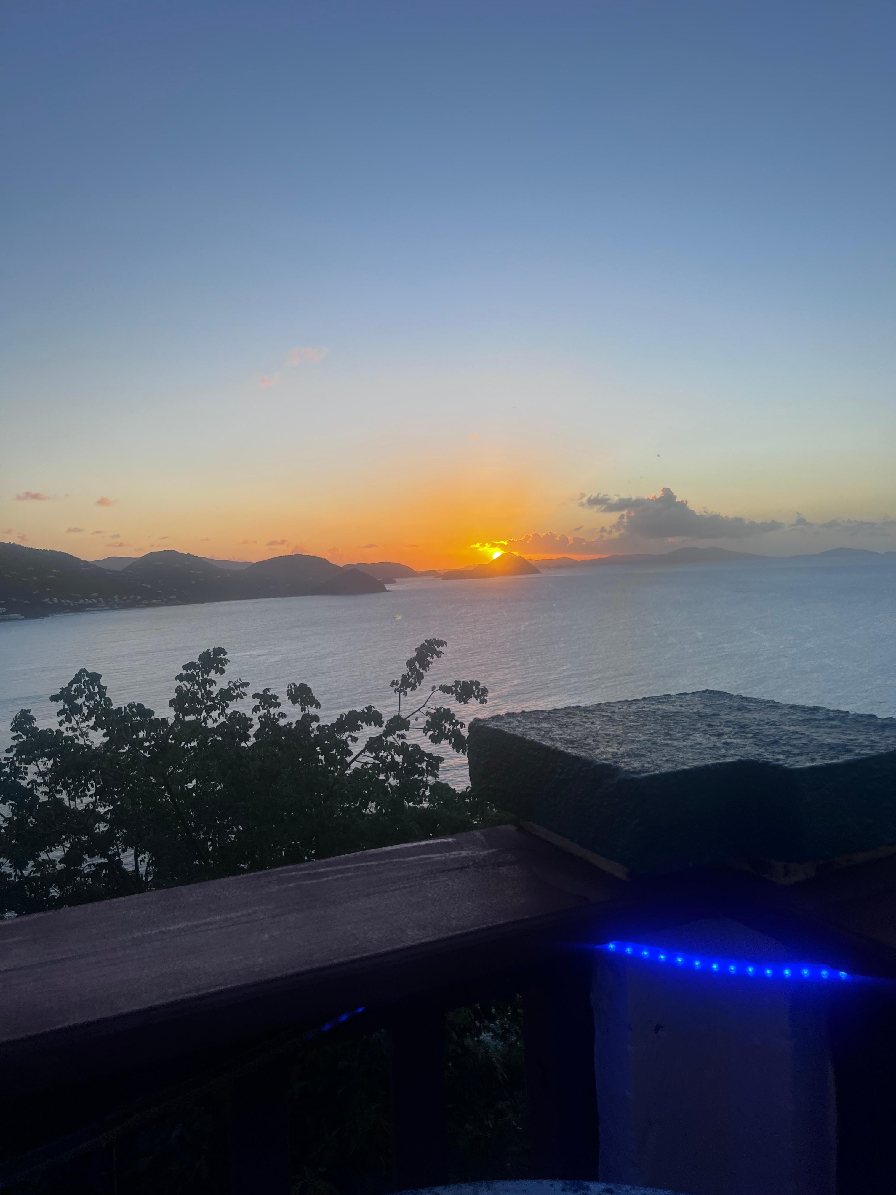 Sunset from the pool deck. 