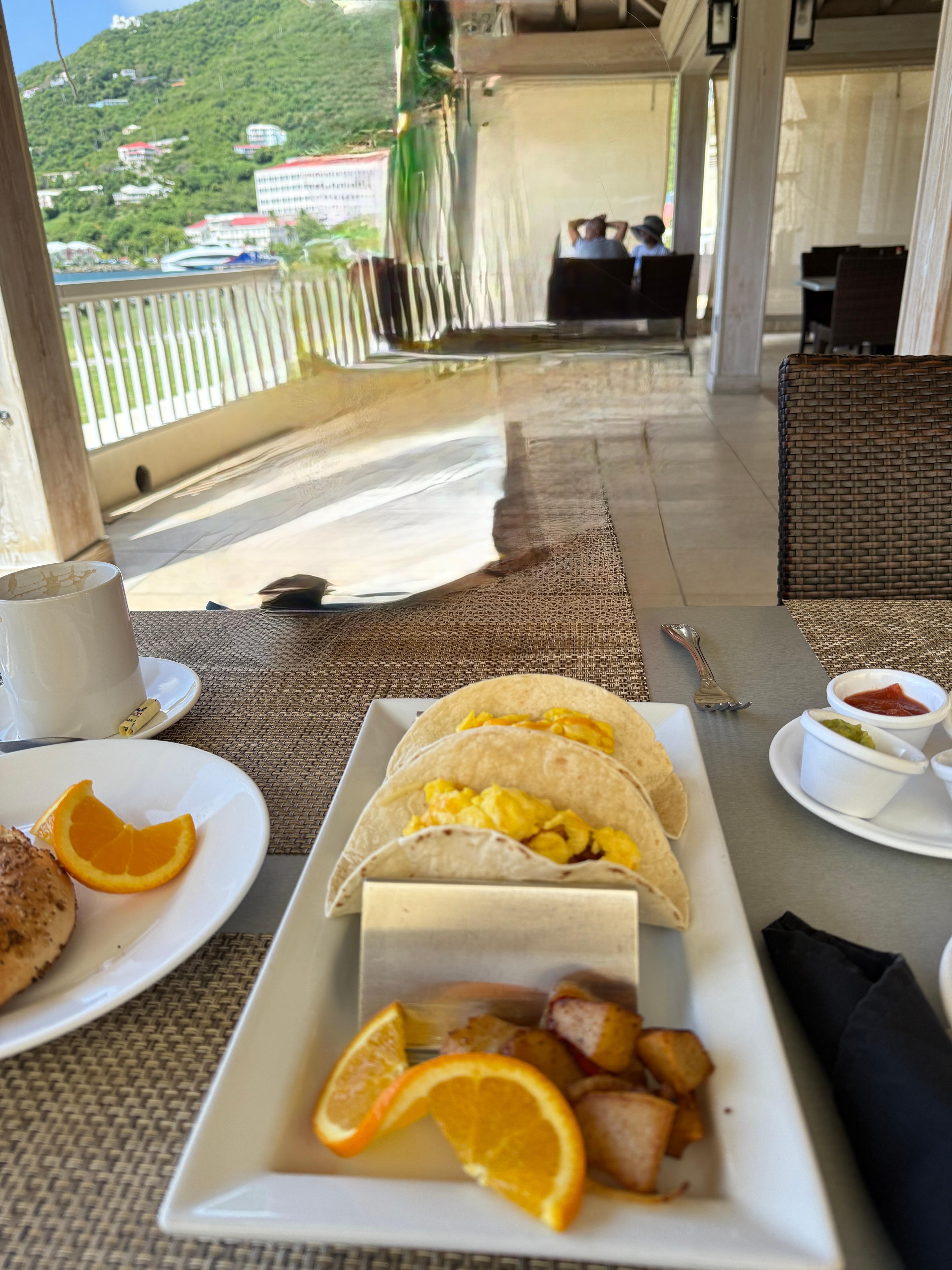 Tasty breakfast tacos!