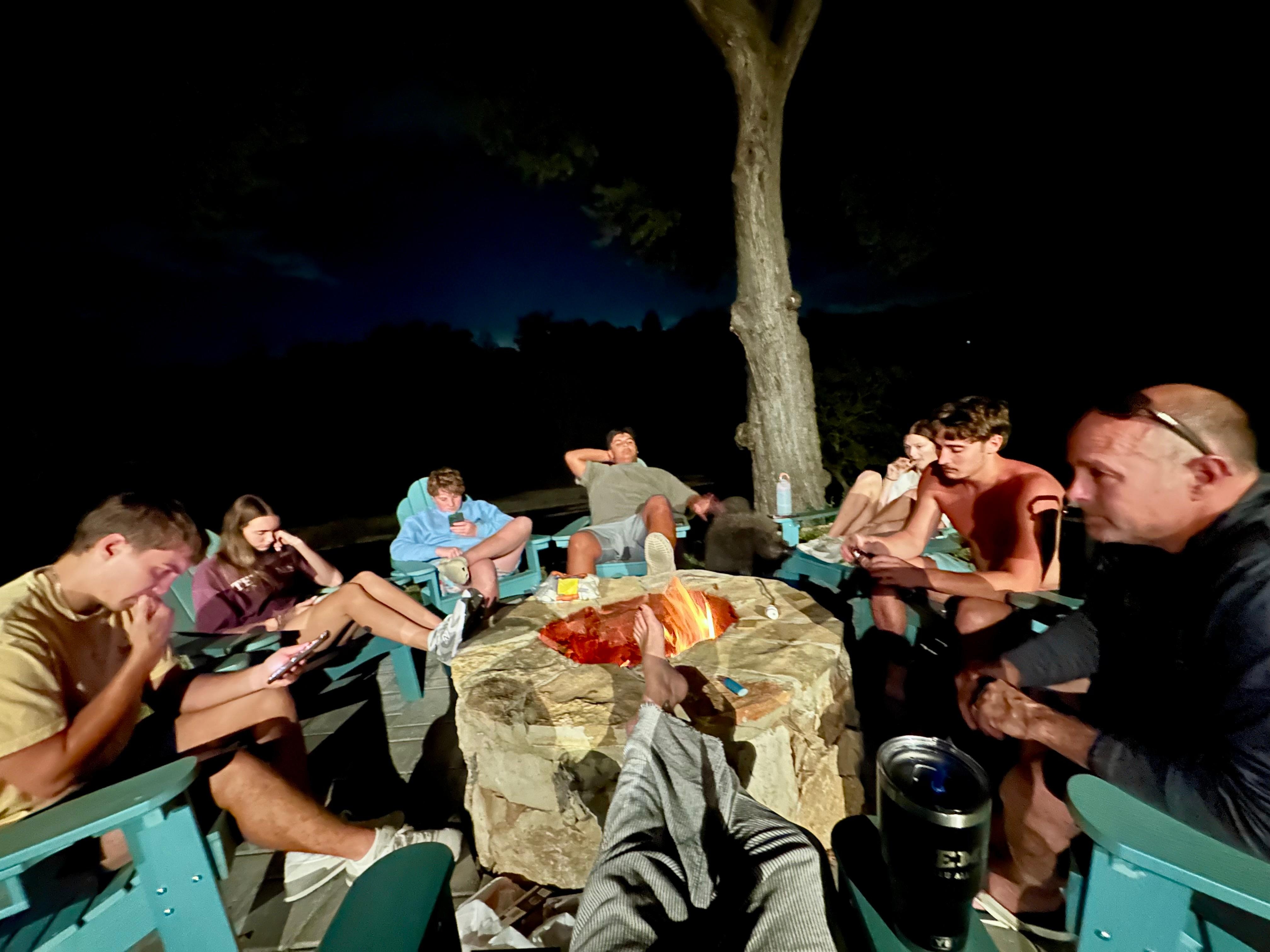 Enjoyed telling stories around the fire pit 