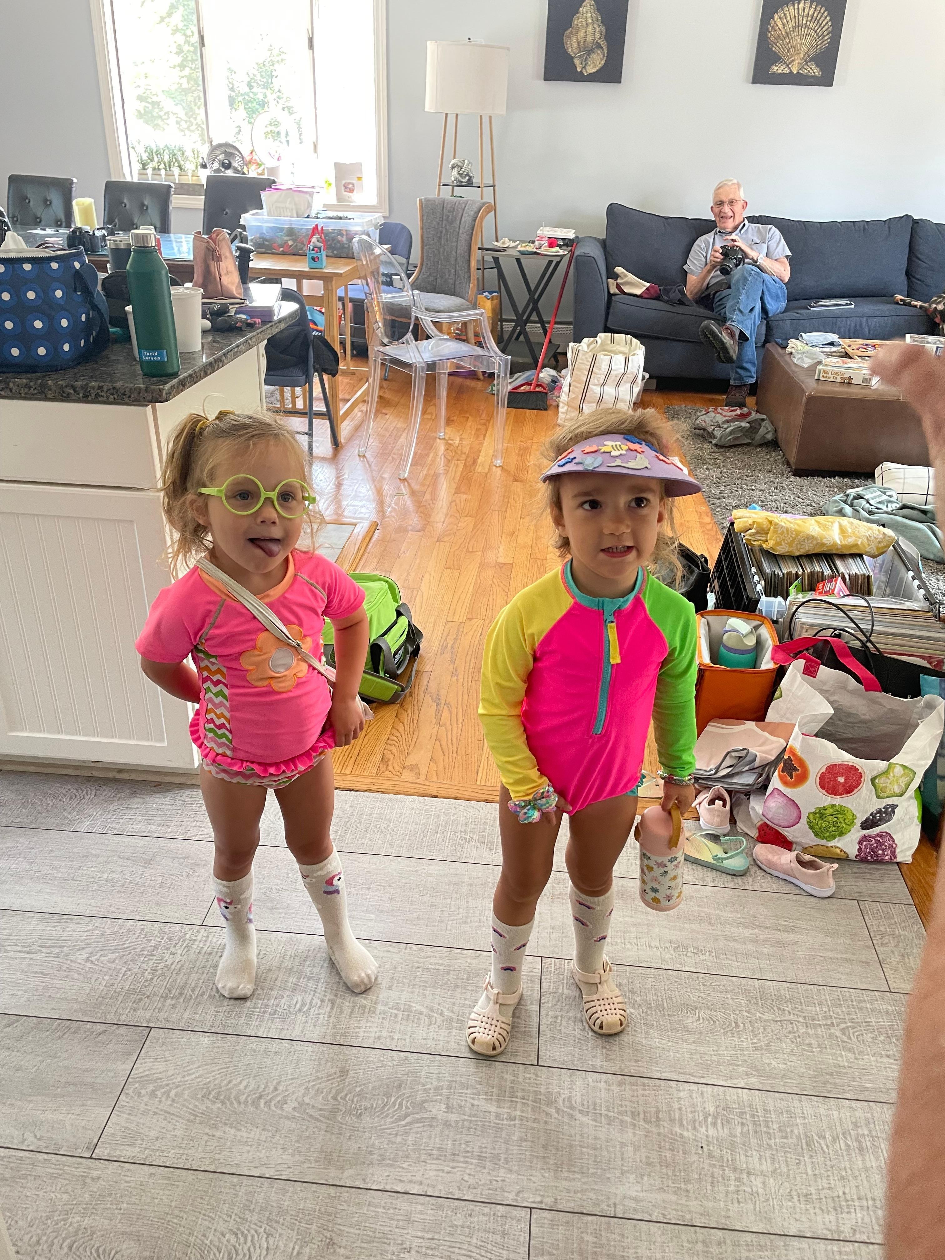 Our little girls getting ready for the beach!