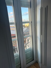 Looking out our window.