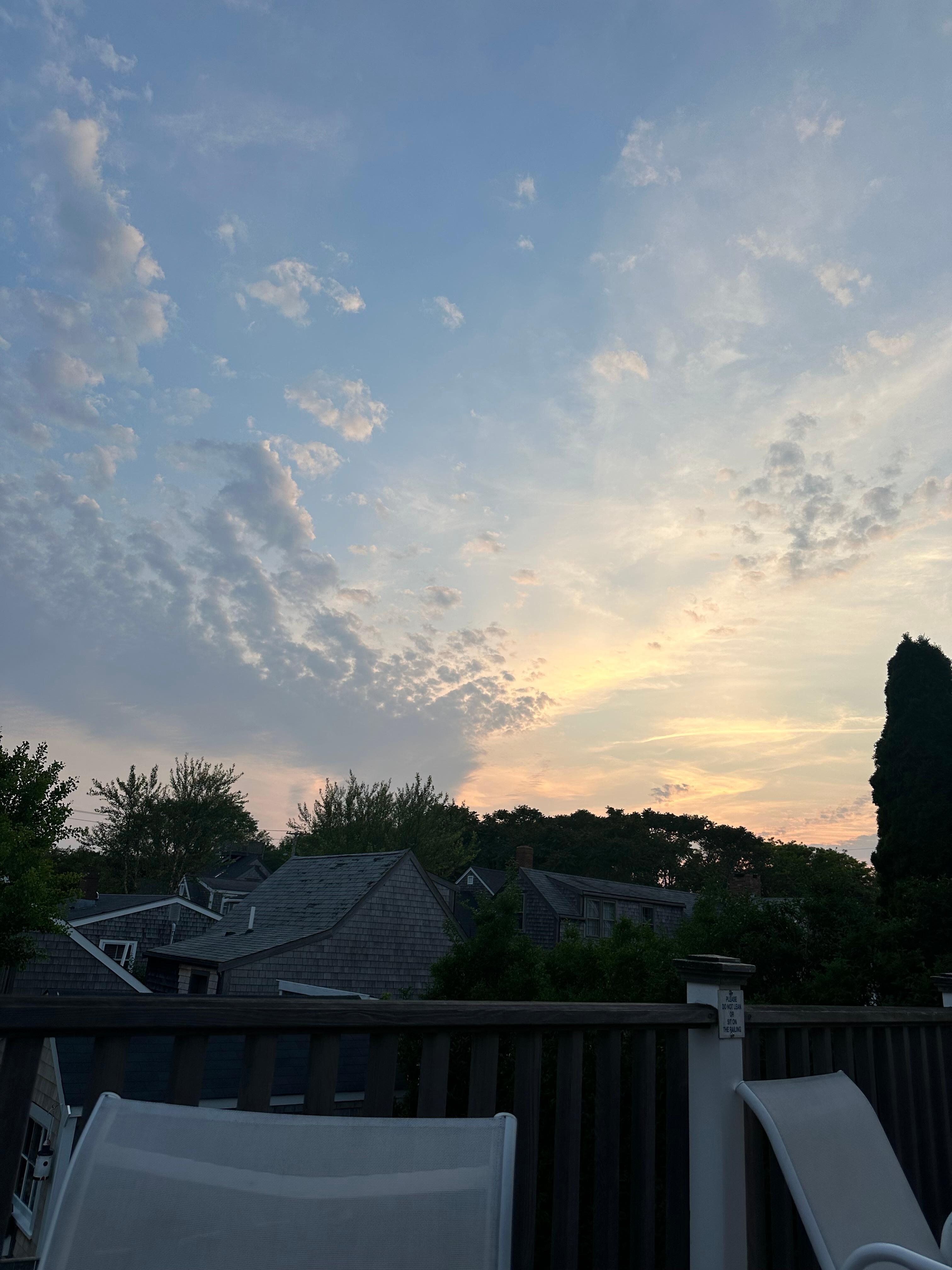 Back porch in the evening 
