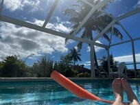 The pool area is a dream