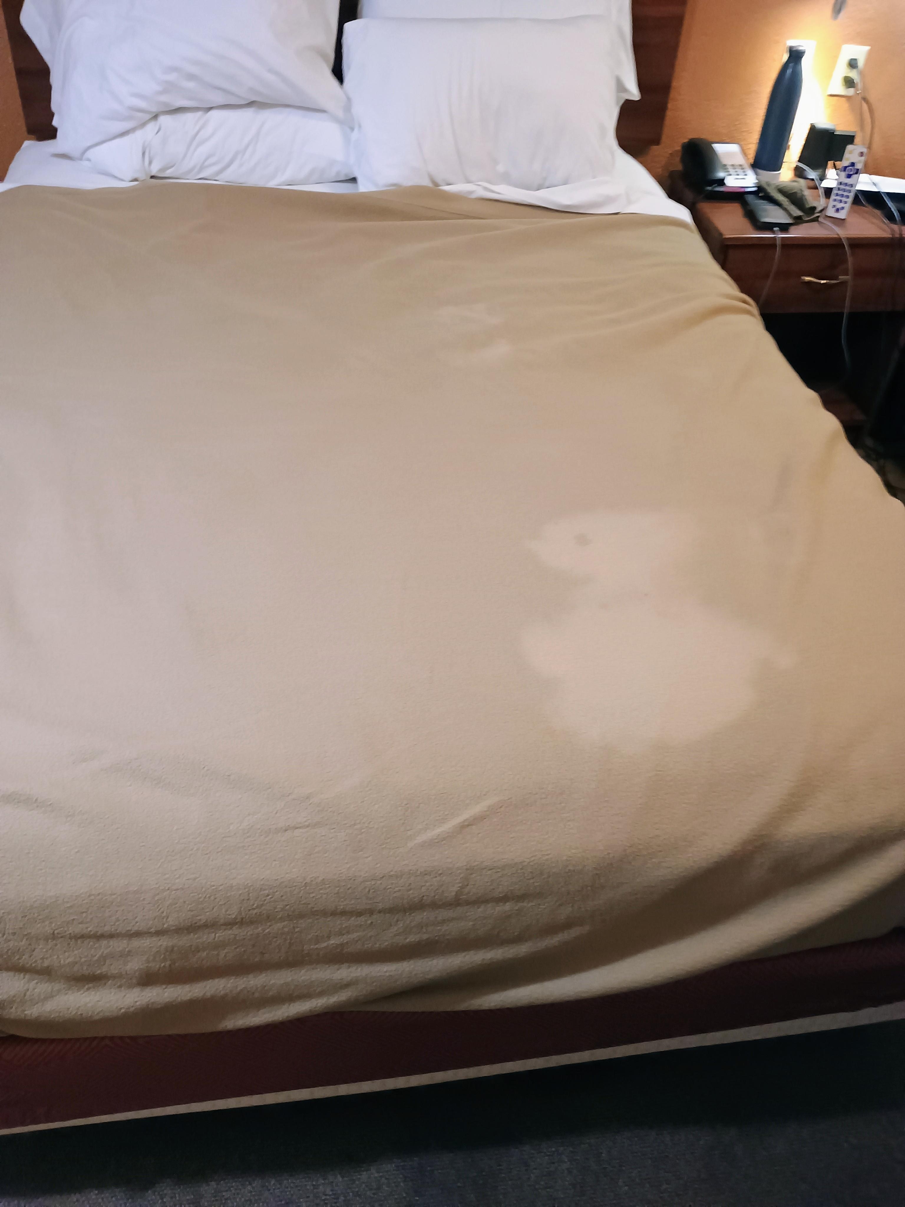 Blankets although washed have stains