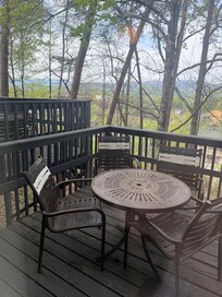 Quiet back deck seating