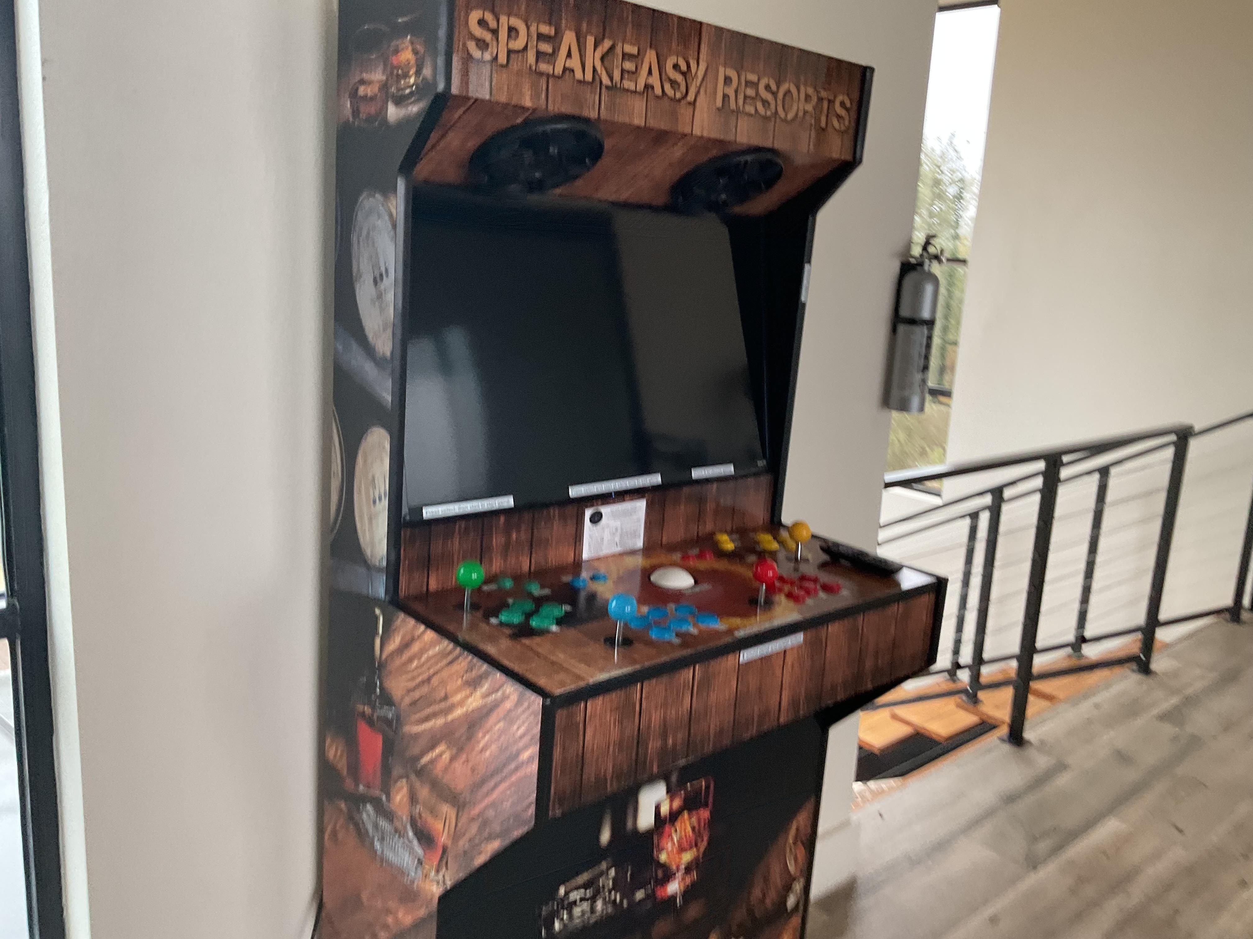 Custom unique arcade with streaming as an optional EIGHTH television!