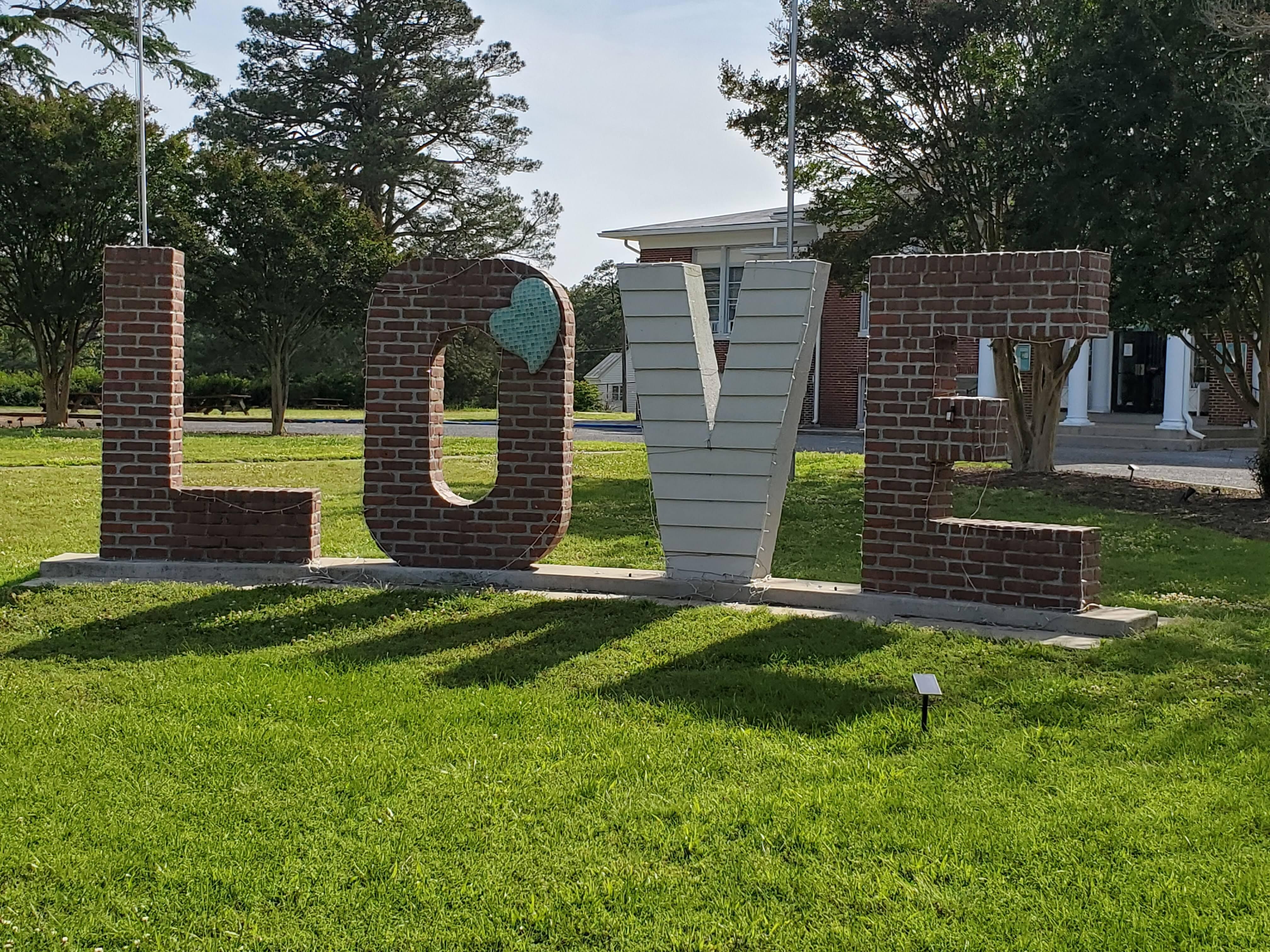 LOVE sign in Oconacock