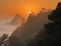 Sunset view from the deck.