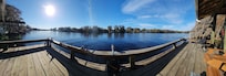 Panoramic view from dock.