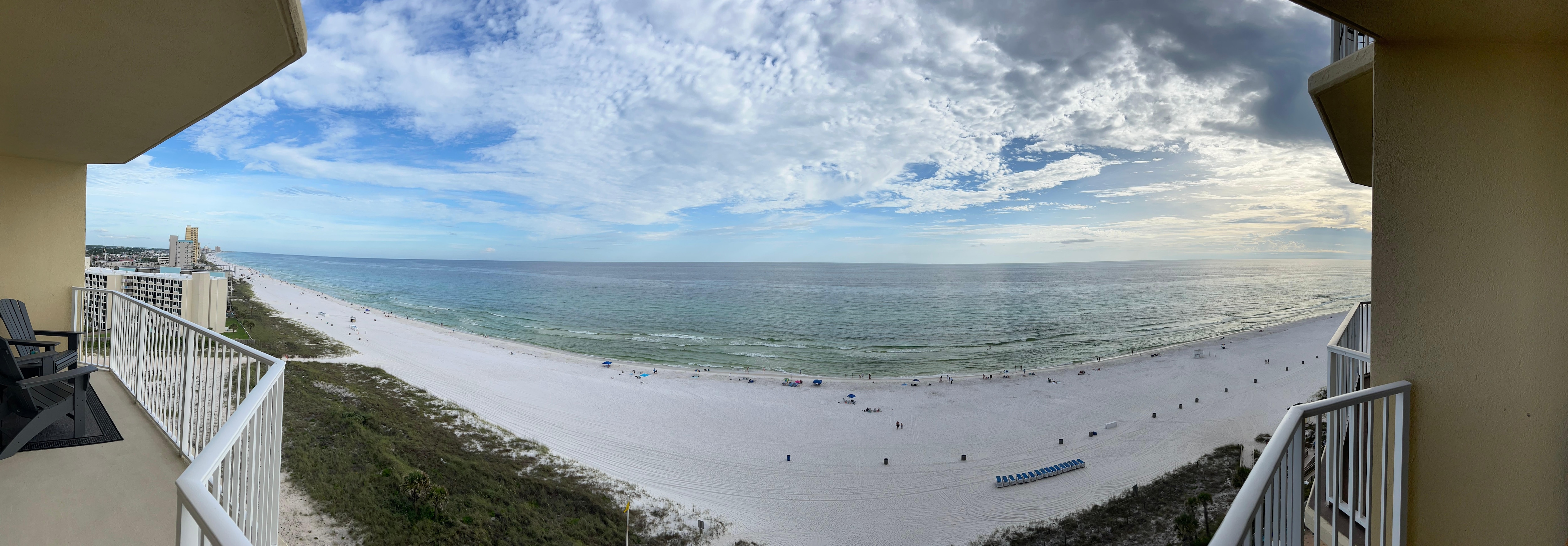 Panoramic view from balcony.