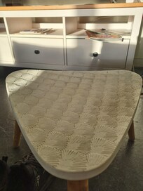 Coffee table with last guests coffee stains