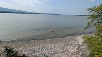 Trying out the kayak