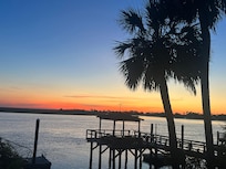 Sunset view from the back porch