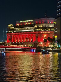 Nighttime view of our beautiful hotel