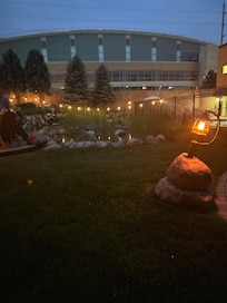 Patio at night