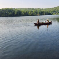 The lake was so calm