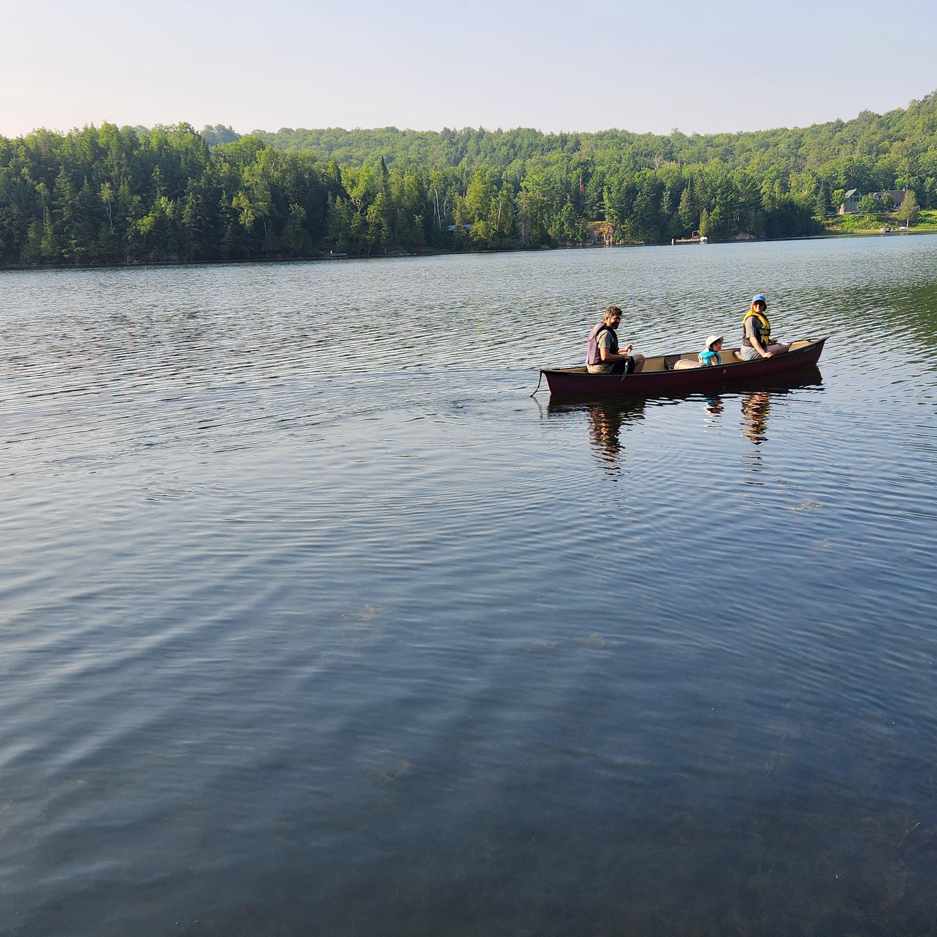 The lake was so calm
